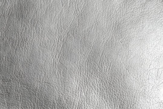 Silver grey textured leather surface macro background