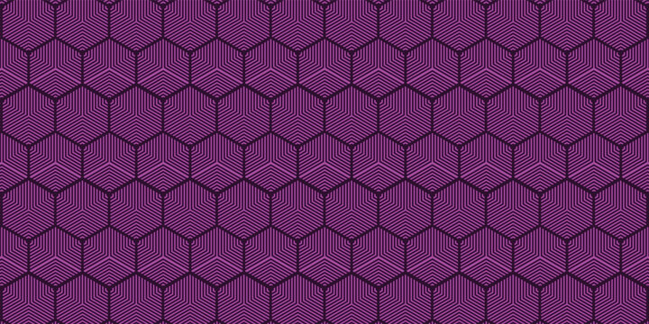 Modern dark abstract background with glowing lines. Dark hexagon shape design. Futuristic technology concept. Suitable for banners, brochures, science, websites, corporate, posters, and covers.