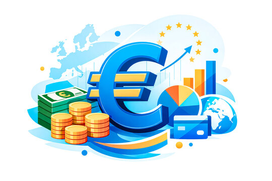Illustration conceptuelle de l'euro