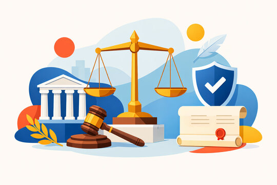 Visuel illustrant la justice