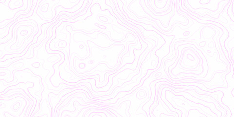 White topography topology vector white background fresh contour map texture. red seamless pattern wave Topography and geography map grid abstract backdrop. © Mr Jishana