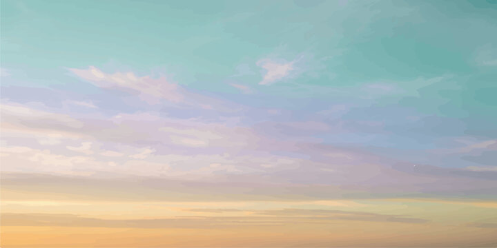 Soft pastel sky with light clouds at sunset colorful twilight atmosphere background meteorology panoramic abstract peaceful solitude tranquility meditation inspiration lightness