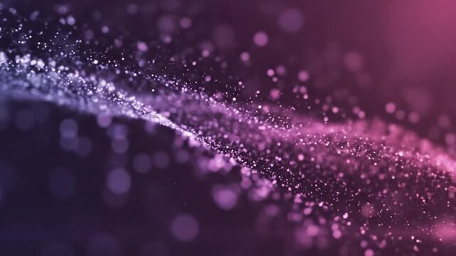 Abstract digital particles flow background, beautiful bokeh effect, modern design, artistic concept.