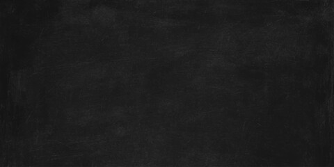 Fototapeta premium Black chalkboard background with chalk dust texture. blank slate, learning, information, note