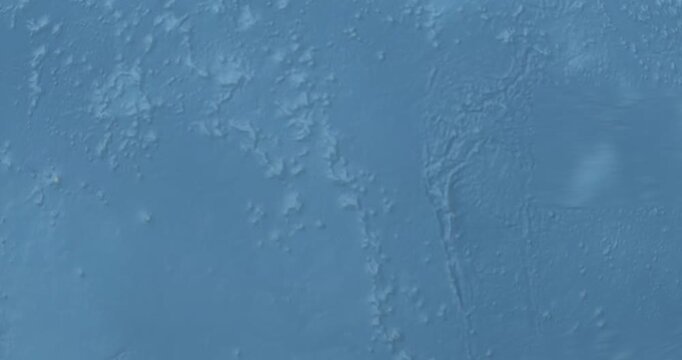 Marshall Islands on Globe. Zoom into the country with Earth spinning on dark background. Physical world map with Marshall Islands and label on it. Country view animation.
