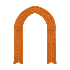 Fototapeta premium PNG Ornate orange arch design