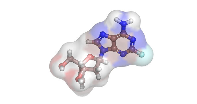 Islatravir, anticancer drug / nucleoside reverse transcriptase translocation inhibitor for HIV-1 oncology support, 3D molecule 4K