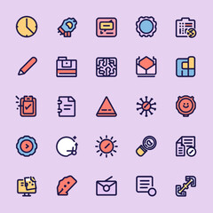 Fototapeta premium Collection of Colorful Icons Representing Various Concepts and Ideas.