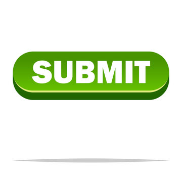 Green submit button vector isolated illustration