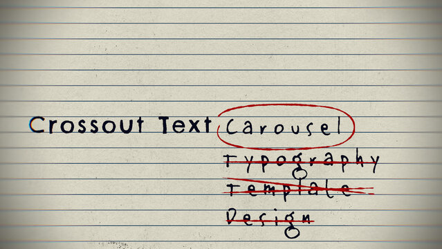 Crossout Text Carousel