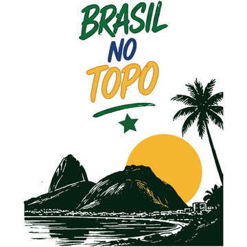 Arte Tipogr&aacute;fica Rumo ao Hexa Futebol Brasil