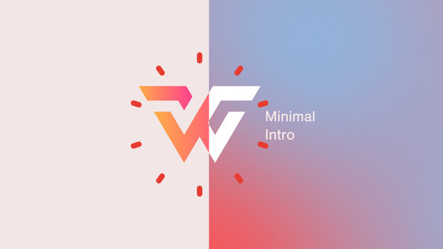 Minimal Elegant Logo Reveal &mdash; Flat Gradient Intro Animation for Lifestyle & Brand