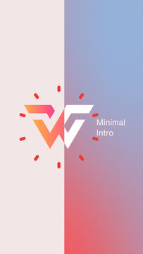 Minimal Elegant Logo Reveal Vertical &mdash; Flat Gradient Brand Intro for Reels & Stories