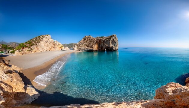 escape beach in kyrenia north cyprus on a sunny day with clear sky escape beach kyrenia north cyprus beach sun sand