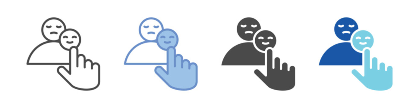 Imposter Syndrome Icon Set With Multiple Styles Vector Illustration