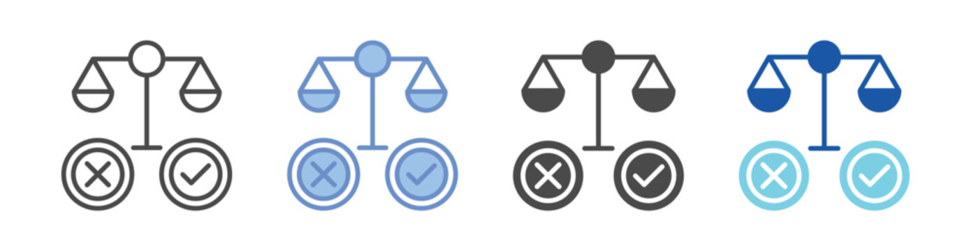 Anchoring Icon Set With Multiple Styles Vector Illustration