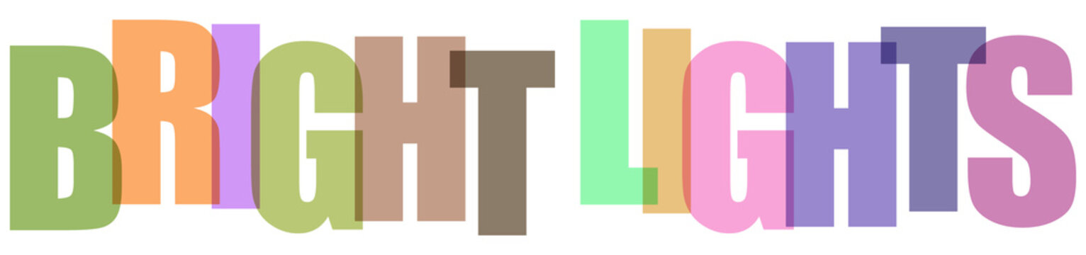 Colorful bright lights typography graphic design element