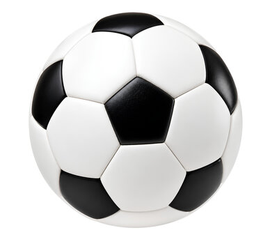 Fu&szlig;ball isoliert auf transparentem Hintergrund, extrahiert, freigestellt, png Datei