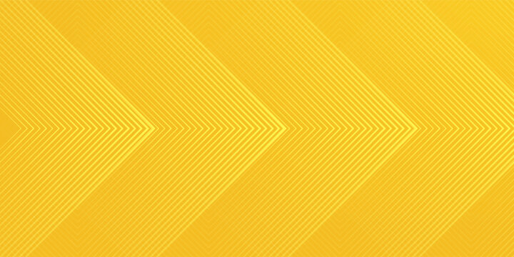 Abstract yellow gradient arrow shape overlay layer background with arrow pattern and shadow. Modern graphic element. Suit for poster, brochure, banner, business, cover, web, flyer. Vector illustration