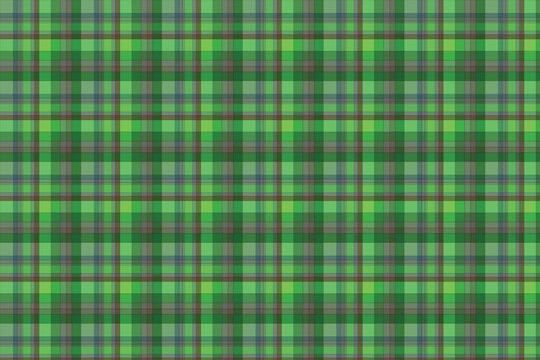 Abstract seamless fabric tartan plaid pattern in green and grey tones with checkered seamless background geometric material wallpaper creative backdrop