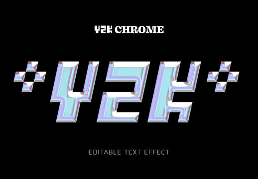 Y2K Chrome Text Effect