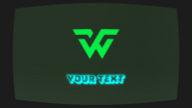 Retro Gaming Terminal Logo Reveal with PC Boot Flicker and CRT Distortion