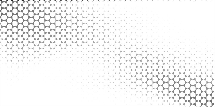 white  background. Hexagons, triangles ornament. Seamless pattern. Simple shapes wallpaper. Geometrical backdrop. Figures motif. Digital paper, web designing, textile print.