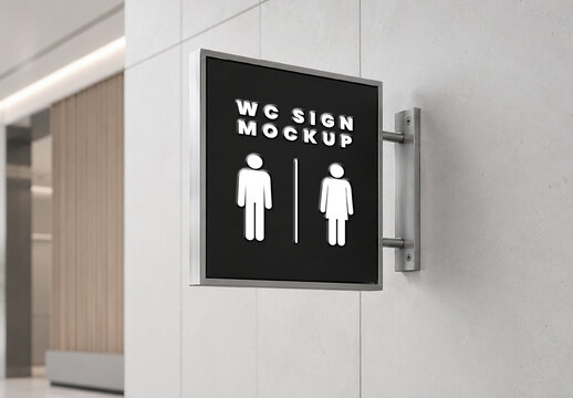 Wc Sign Mockup