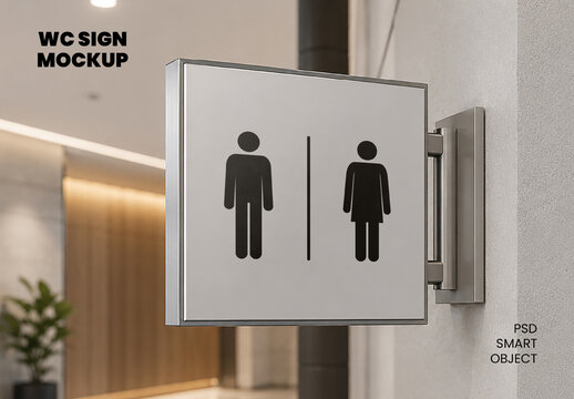 Wc Sign Mockup