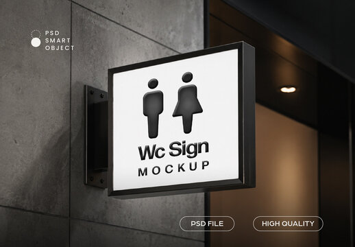 Wc Sign Mockup
