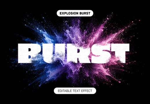 Explosion Burst Text Effect