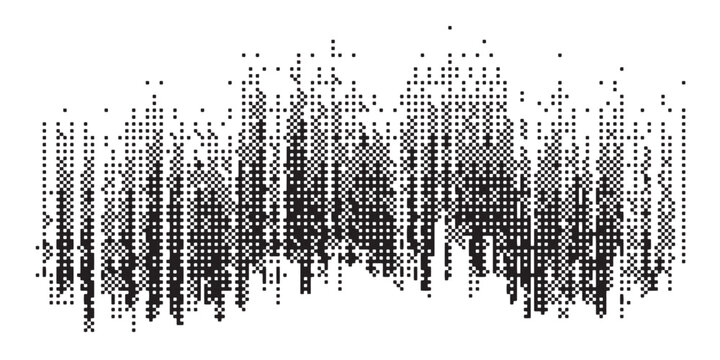 Abstract black halftone dot pattern with vertical gradient.