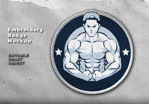 Embroidery Badge Mockup