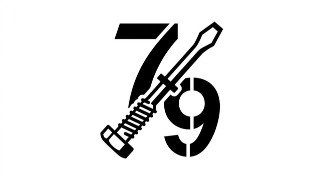 Number 76 with a Screw and Screwdriver Symbol.