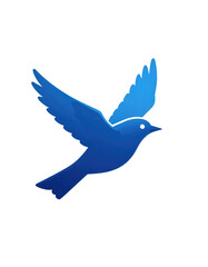 Obraz premium Blue Bird Flying in Midair Isolated Vector Illustration