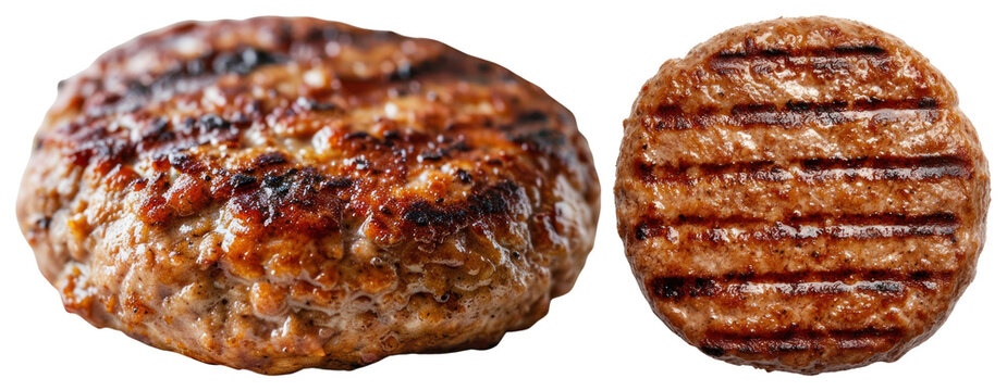 PNG Juicy grilled beef patties delicious on transparent background