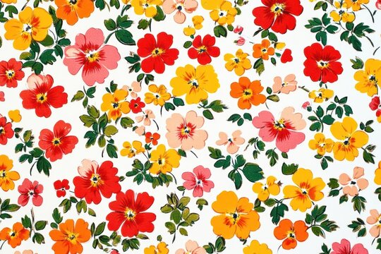 Vibrant floral pattern background