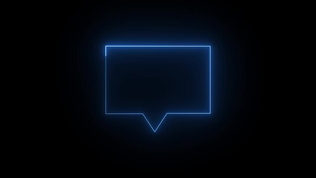 Abstract  Glowing Lines, Blue Color Hud, Email Box Digital Wave Motion and Technology Design 4k motion