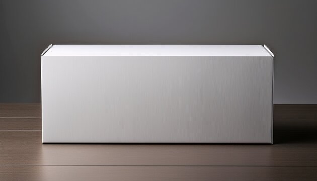 blank white cardboard box tall and skinny ready for your design