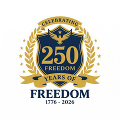 Naklejka premium America 250th Anniversary SVG Logo – Independence Celebration Badge