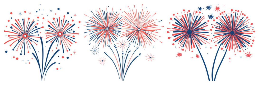 PNG Vibrant festive fireworks display, transparent background