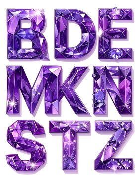 Gemstone alphabet letters