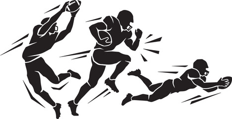 American football players running with ball © Mst. Taslima Akhter