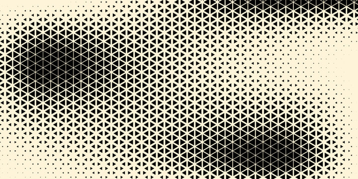 Halftone triangles pattern. Abstract geometric gradient background. Vector illustration, EPS 10.