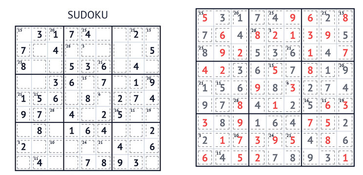 Sudoku puzzle with numbers filled in and partially solved grid  