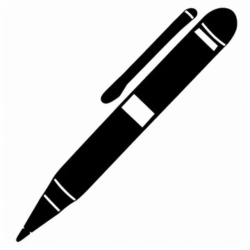 Elegant Black Pen Icon for Creative and Professional Purposes