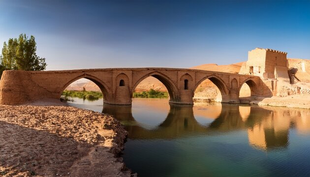 ancient stone bridge zakho iraq majestic landscape photography