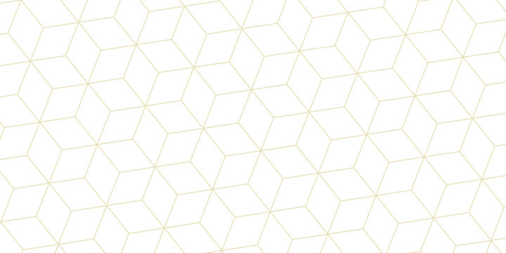 Set of 16 hexagon line seamless pattern backgrounds, vector illustration.