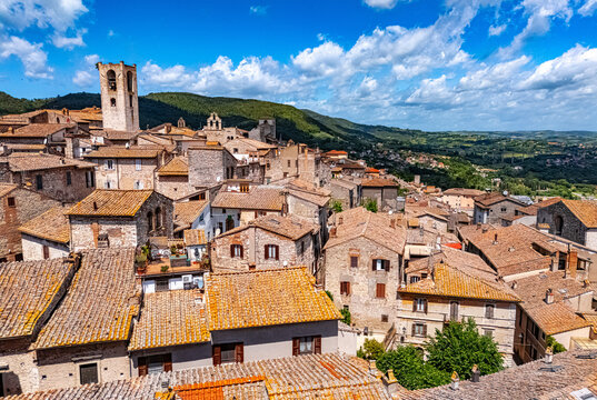 View of Narni, an ancient hilltown of Umbria, Italy