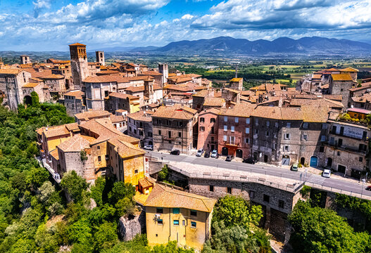 View of Narni, an ancient hilltown of Umbria, Italy